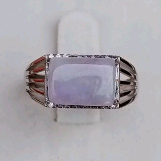 Burmese Purple Jade S925 Silver Ring (Free Size)