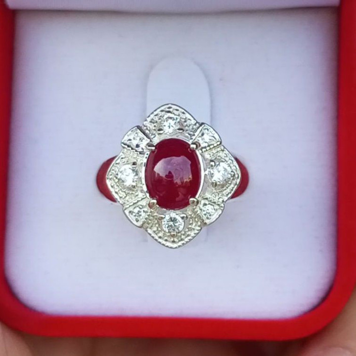 Genuine Pigeon's Blood Ruby Ring | Size 53.5
