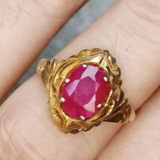 Vintage Burmese Ruby Ring | Size 54 | 6x8mm Gemstone