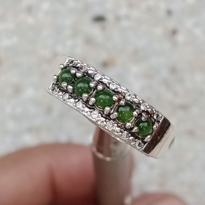 Genuine Burmese Jade Ring - Free Size Adjustable