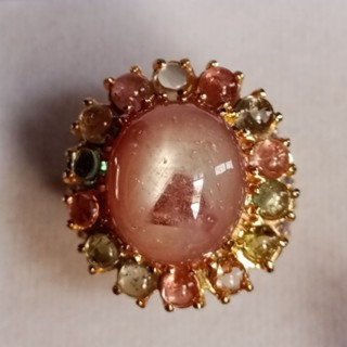 Radiant Star Ruby Ring in Sterling Silver (Size 53)