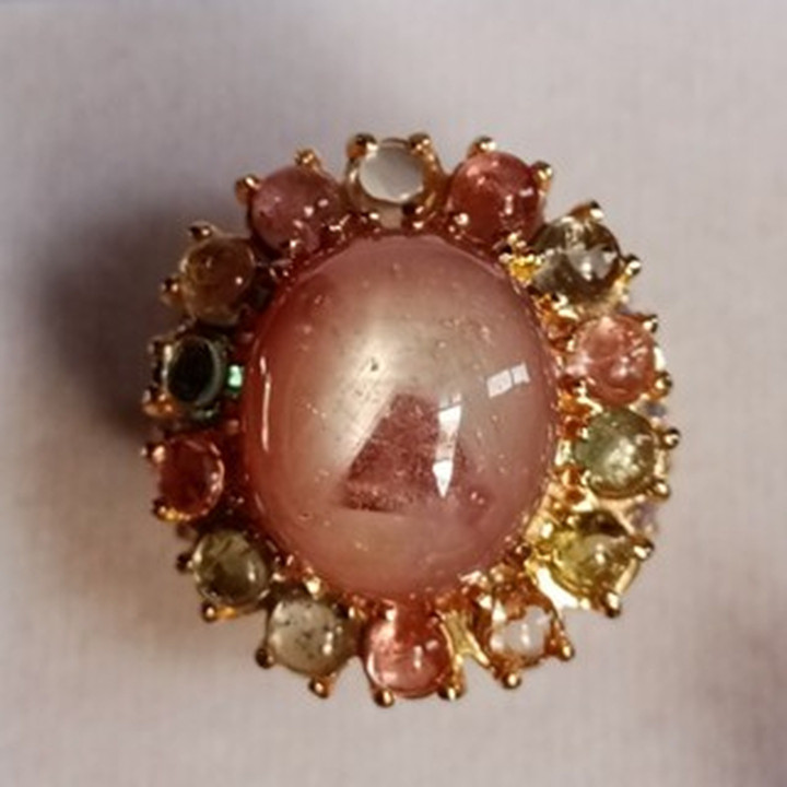 Radiant Star Ruby Ring in Sterling Silver (Size 53)
