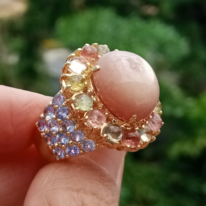 Radiant Star Ruby Ring in Sterling Silver (Size 53)