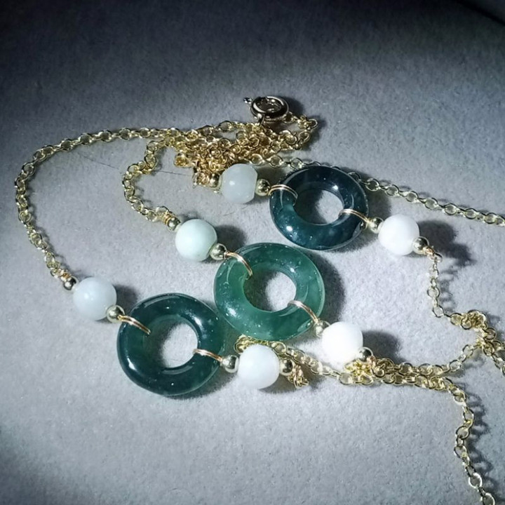 Pulsera de monedas de jade | Ajustable y elegante