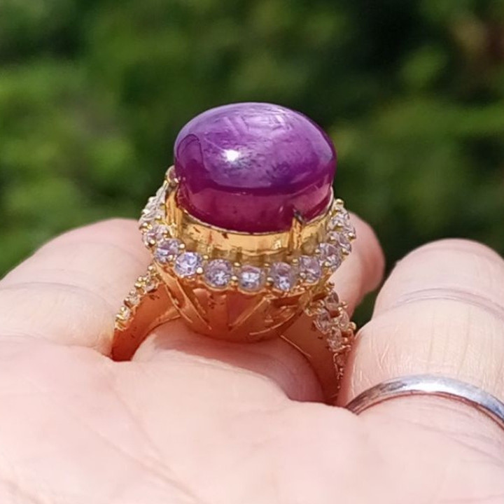 Radiant Star Ruby Ring | Size 56 | Certified Natural Unheated