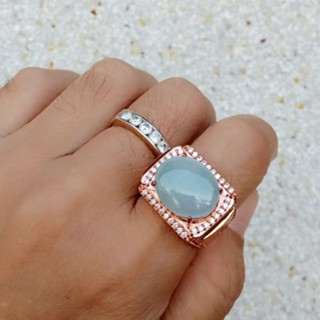 Genuine Burmese Jade Ring | Size 54, Exquisite Design