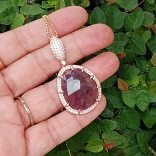 Raw Ruby Pendant in Sterling Silver | Natural Gemstone Jewelry