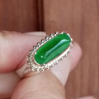 Genuine Burmese Jade Ring | 925 Sterling Silver