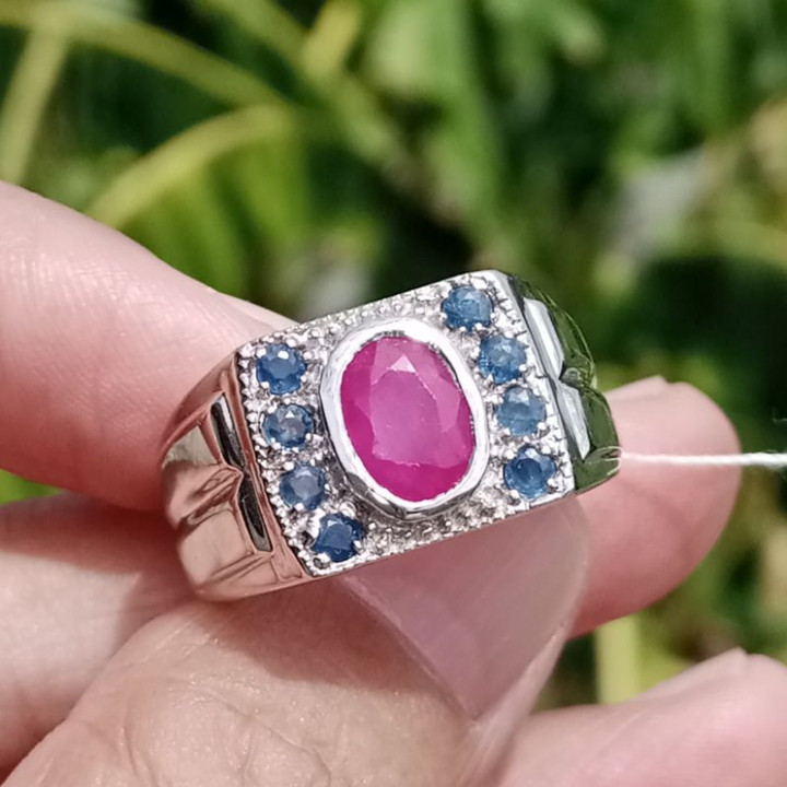 Antique Burmese Ruby Ring | 925 Sterling Silver