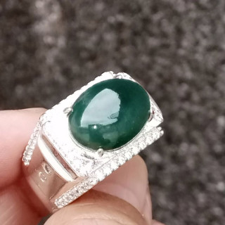 Burmese Jade Ring | Natural Jadeite Type A | Size 54