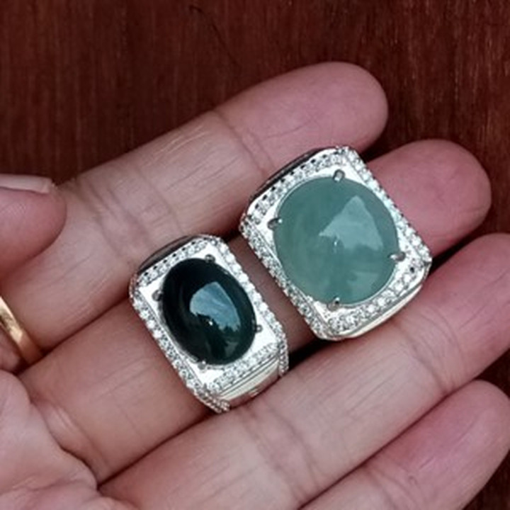 Burmese Jade Ring | Natural Jadeite Type A | Size 54