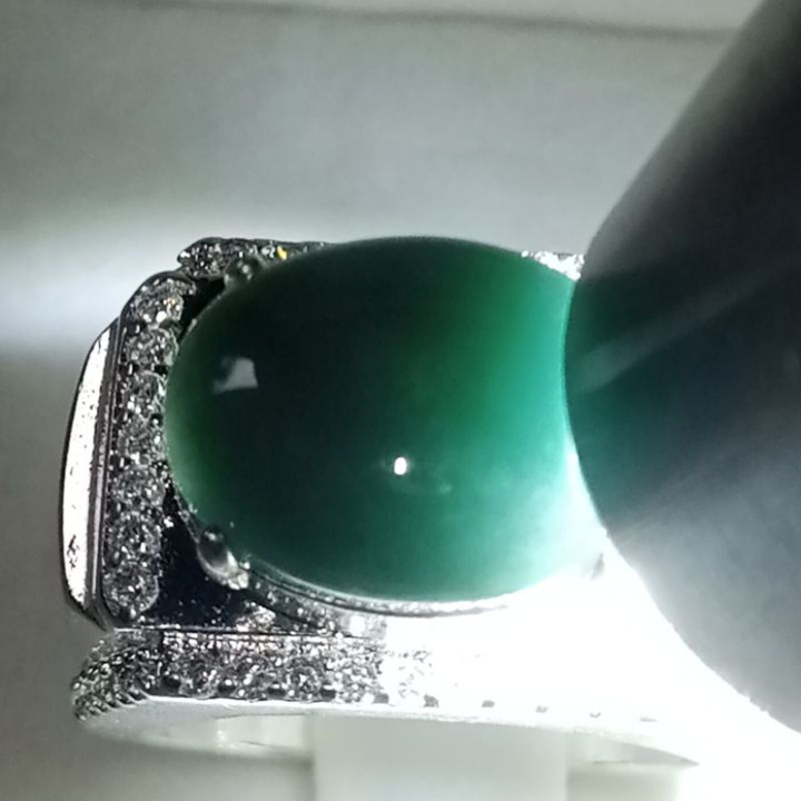 Burmese Jade Ring | Natural Jadeite Type A | Size 54