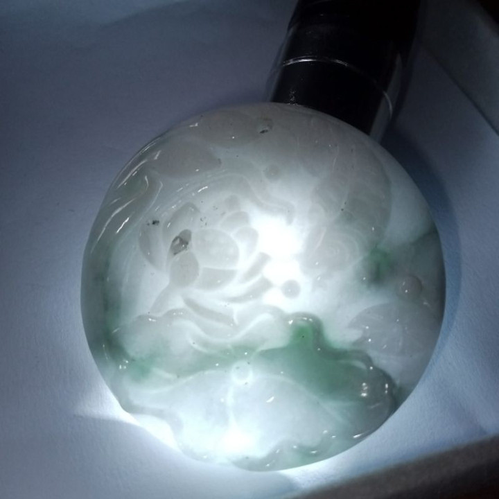 Authentic Burmese Jadeite Type A Lucky Plate