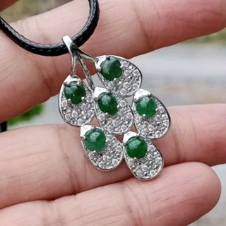 Burmese Jade Pendant | Imperial Green | S925 Sterling Silver