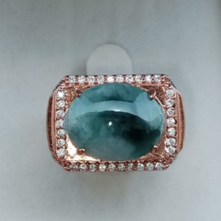 Natural Burmese Jade Ring, Size 55
