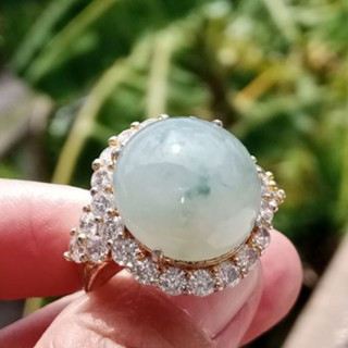 Genuine Burmese Jade Ring (Type A) - 16x16.8x7mm