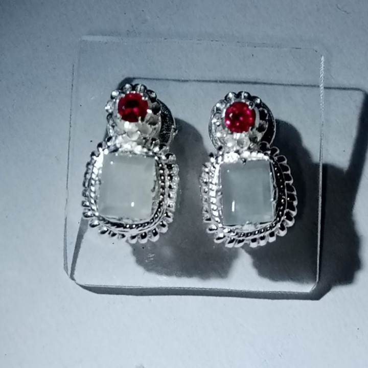 Genuine Burmese Jadeite Type A Earrings