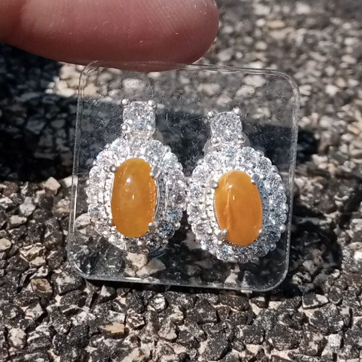 Genuine Burmese Jadeite Type A Earrings