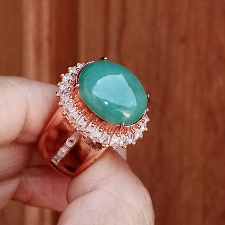 Genuine Burmese Jadeite Ring - Size 56 | Type A