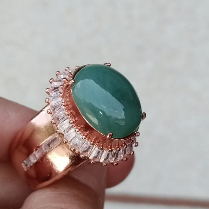 Genuine Burmese Jadeite Ring - Size 56 | Type A
