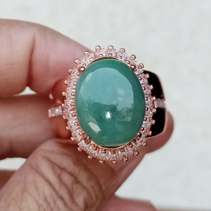Genuine Burmese Jadeite Ring - Size 56 | Type A