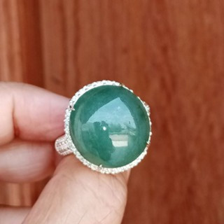 Authentic Burmese Jade Ring | Type A Jadeite | Size 60