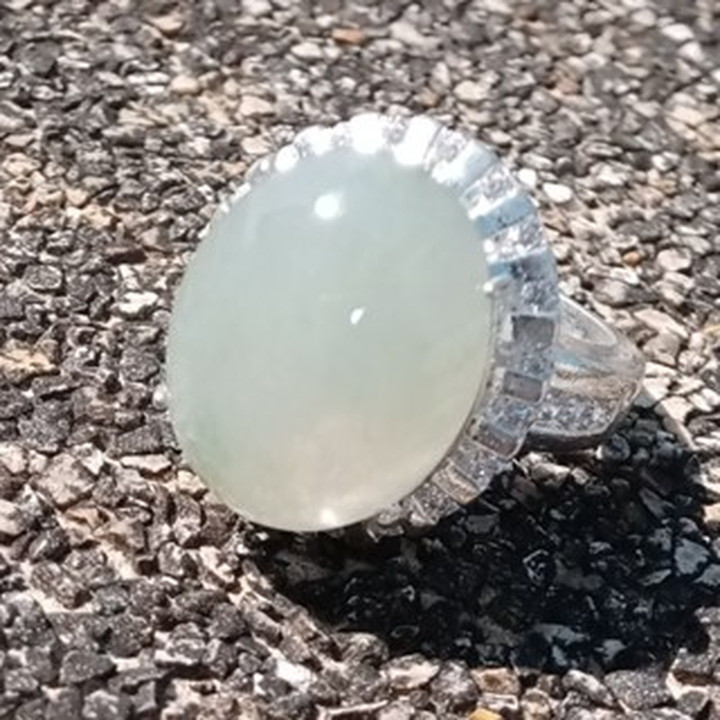 Genuine Burmese Jade Ring | Size 60 | Natural Beauty