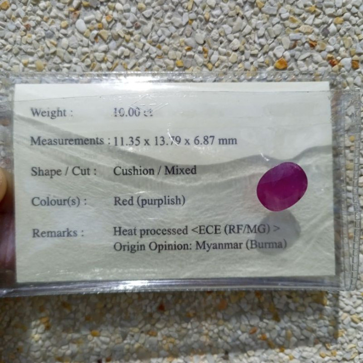 Radiant Burmese Ruby | 10.00ct, Certified, Faceted Gemstone