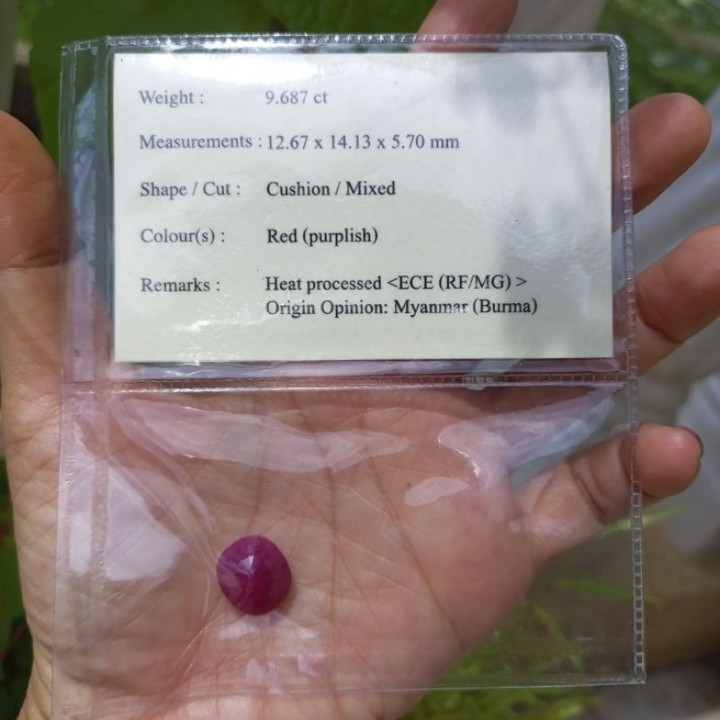 Burmese Ruby | Old Heated | Certified Natural | 9.68ct | Faceted