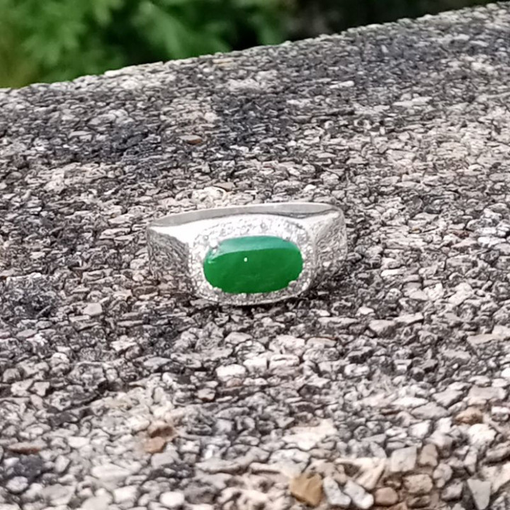 Bague authentique en jade birman | Taille 59 | Jade de type A