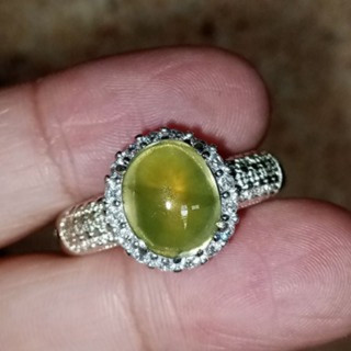 Authentic Burmese Jade Ring Type A - Size 59 Natural Jadeite
