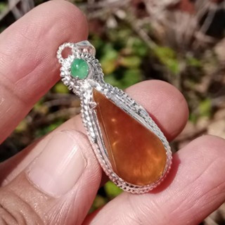 Authentic Burmese Jade Pendant - Honey Color | Type A Jadeite