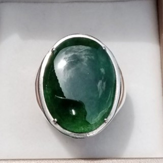 Authentic Burmese Jade Ring (Certified, Size 63)