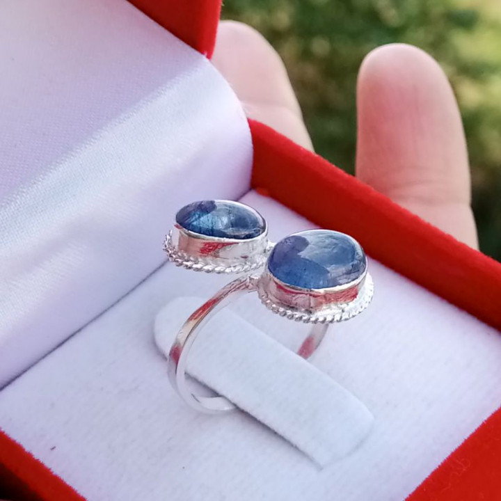 Sapphire Ring | Sterling Silver and Genuine Glass Sapphire