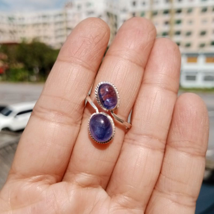 Sapphire Ring | Sterling Silver and Genuine Glass Sapphire