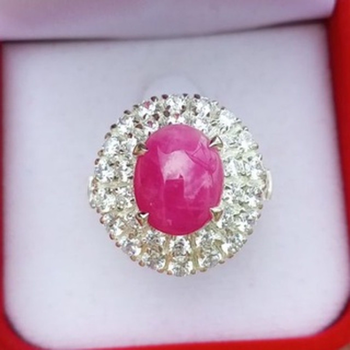 Genuine Burmese Ruby Ring | Natural 6.60ct, Size 55 Sterling Silver