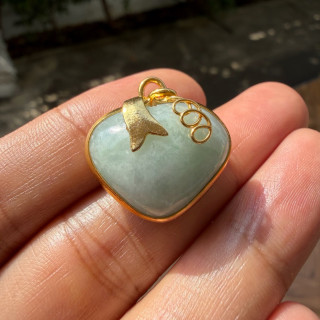 Genuine Burmese Jade Gourd Pendant - Money Luck and Wealth Charm