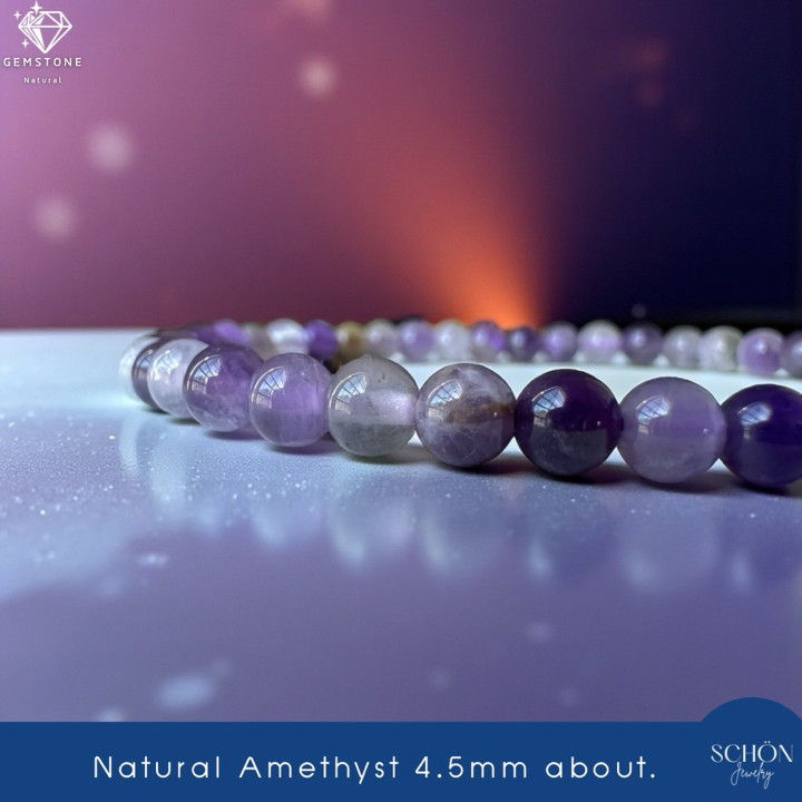Pulsera de amatista: Piedra preciosa púrpura para el amor y el alivio del estrés