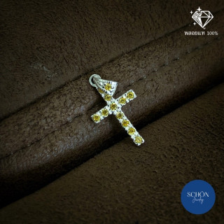 Sterling Silver Cross Pendant with Sparkling CZ Stones