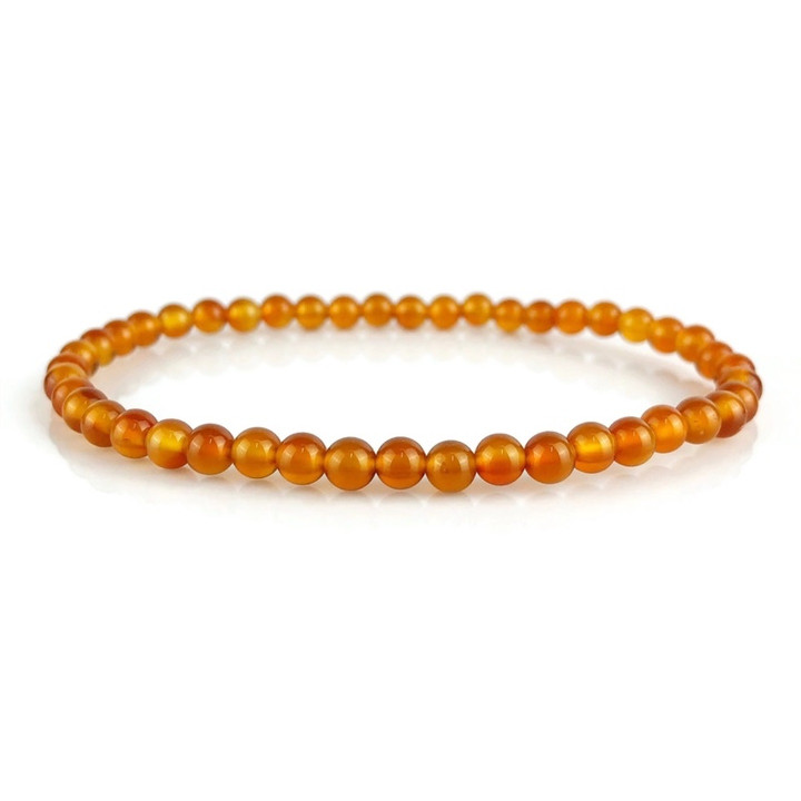 Pulsera de cornalina | Piedra preciosa roja de la suerte y la buena fortuna