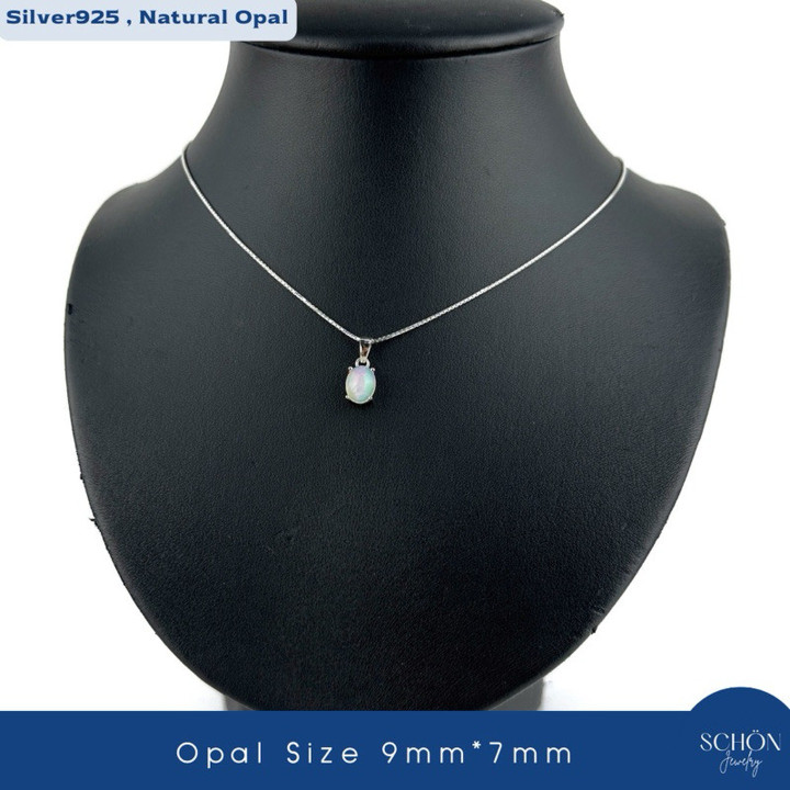 Genuine Natural Opal Pendant | 925 Sterling Silver
