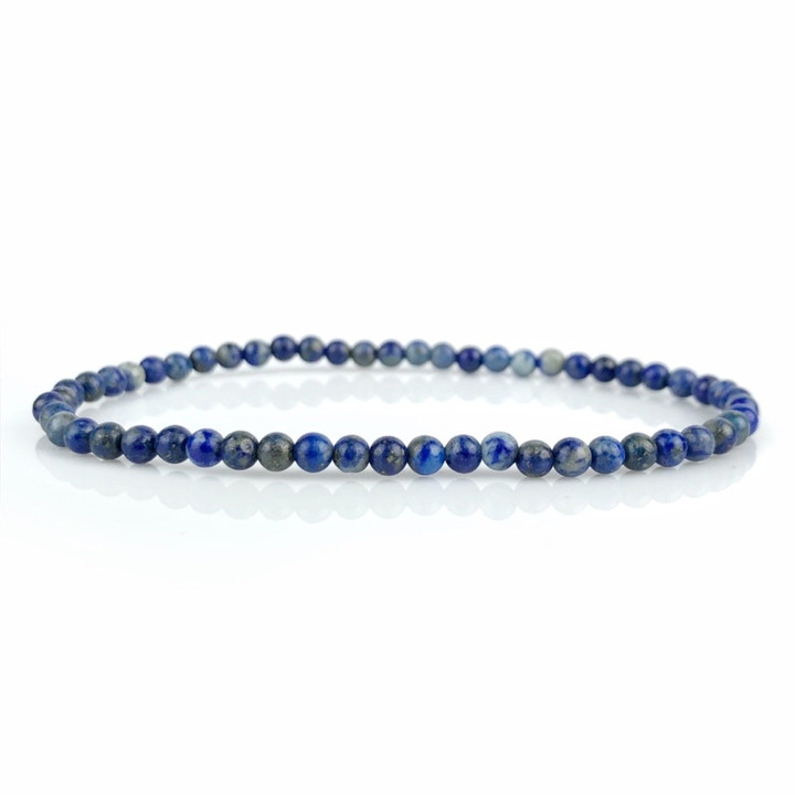 Pulsera de lapislázuli - Intuición y suerte (3,5 mm natural)