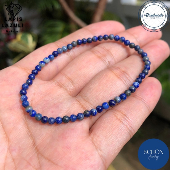 Pulsera de lapislázuli - Intuición y suerte (3,5 mm natural)