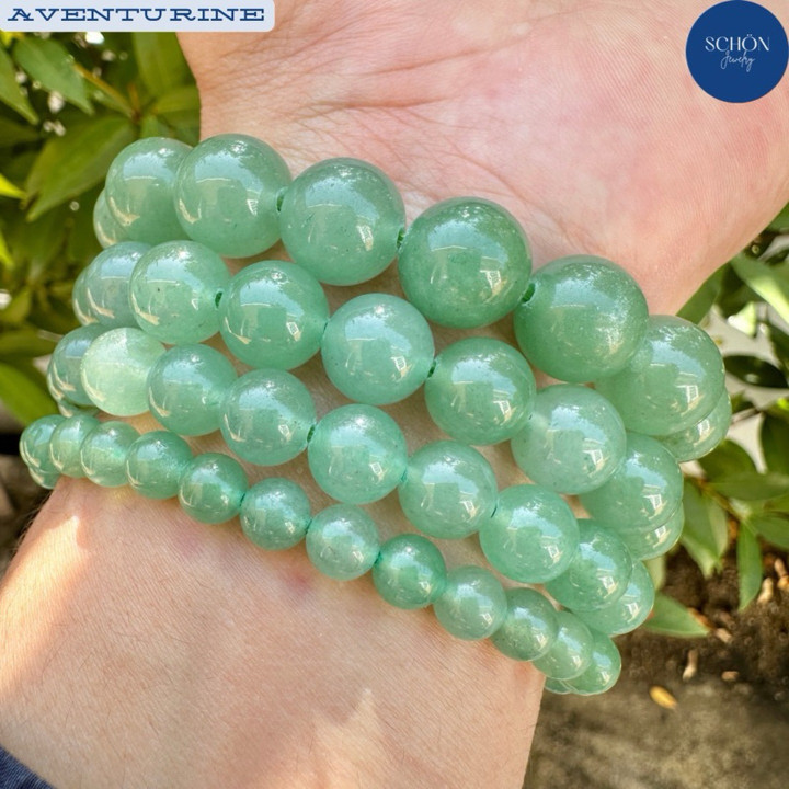 Pulsera de aventurina: Cuentas de piedras preciosas que atraen la oportunidad y la buena suerte.