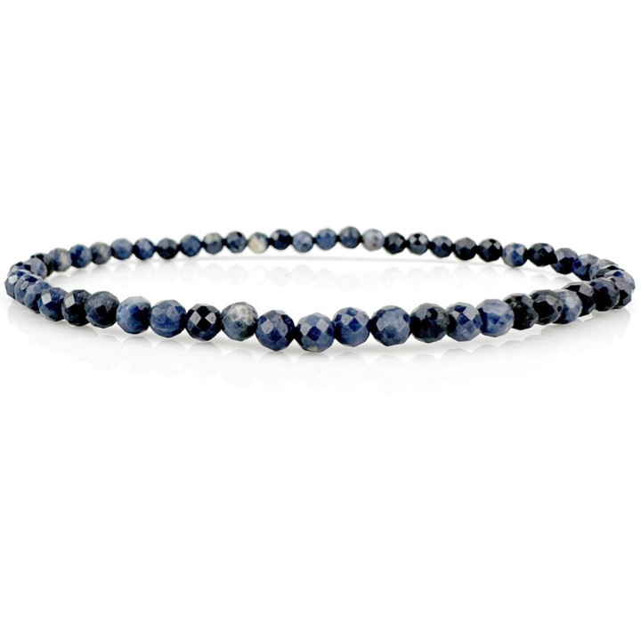 Pulsera de zafiro azul auténtico | BSP-CUT4 | Brillo facetado