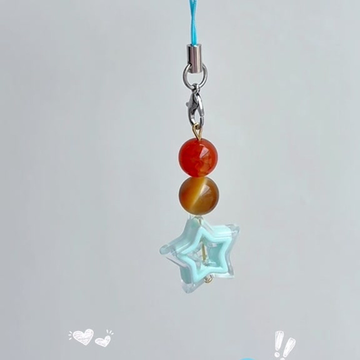 Cherie Lucky STAR Stone Bag Charm - Add Sparkle and Luck