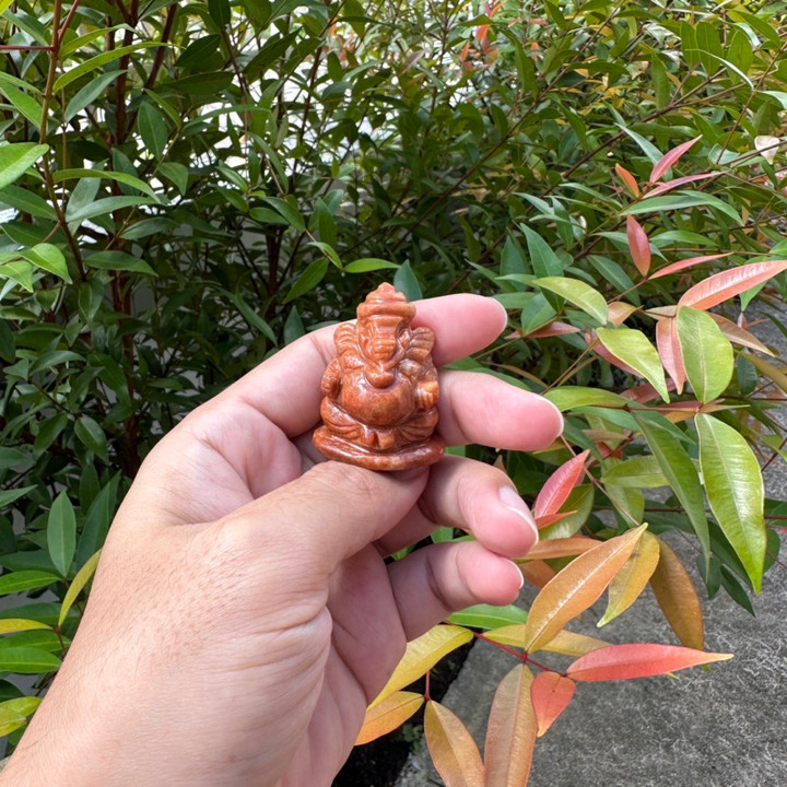 Myanmar Jade Ganesha Statue for Success and Blessings