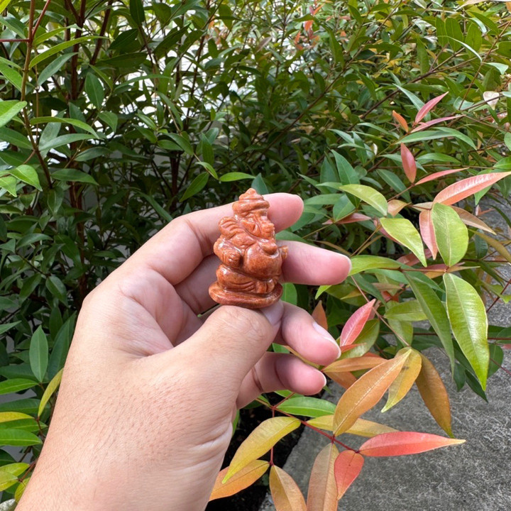 Myanmar Jade Ganesha Statue for Success and Blessings