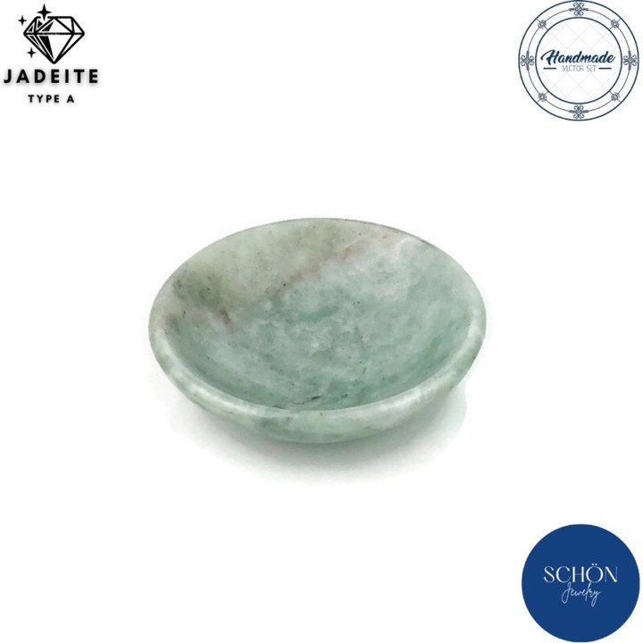 Authentic Burmese Jade Offering Bowls and Cups Set