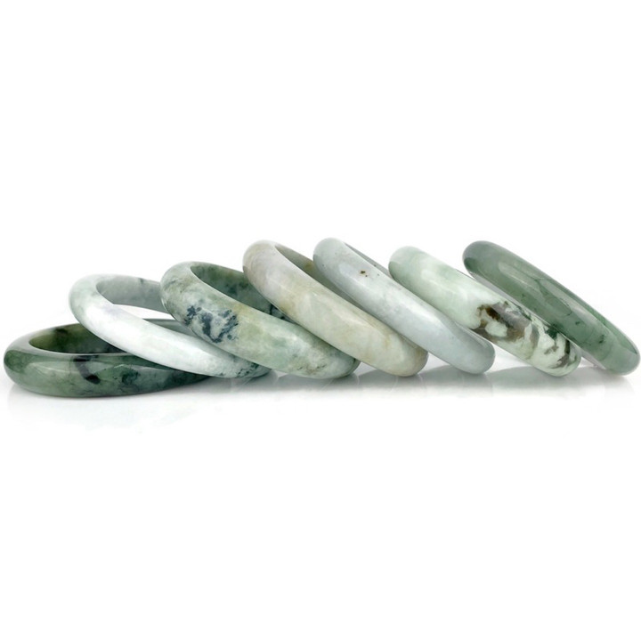 Brazalete de jade birmano auténtico | Natural y que atrae la buena fortuna